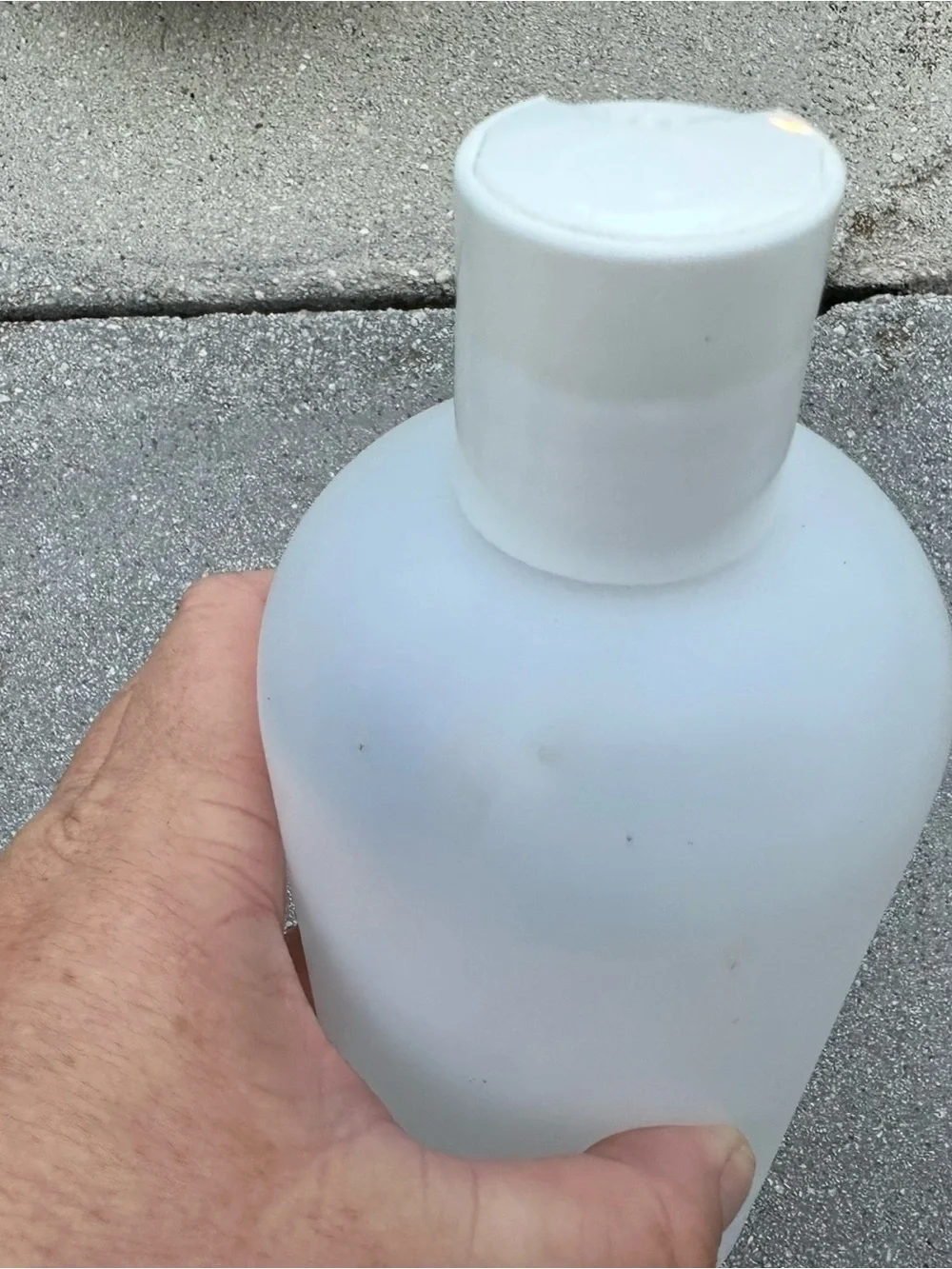 White Plastic Bottle - Medium Travel Sized
